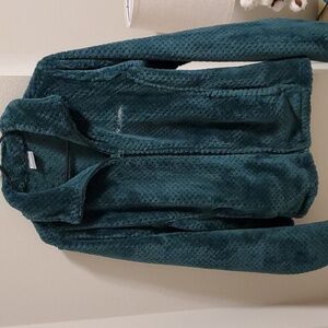 Columbia Women's Fleece Jacket/cardigan size L EUC Forest Green